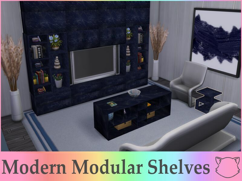 sims 4 cc modern modular shelves by itiscats 2