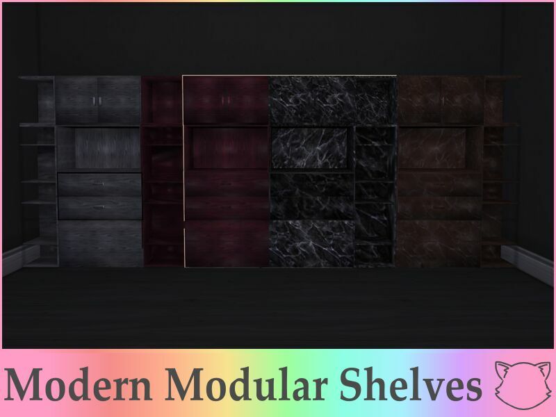 sims 4 cc modern modular shelves by itiscats 3