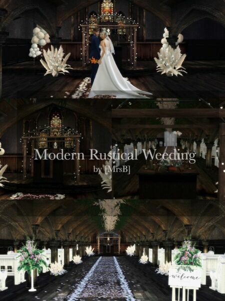 Modern Rustical Wedding CC Sims 4 CC