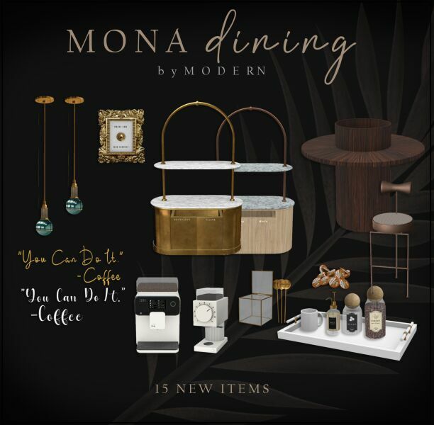 sims 4 cc mona dining set by modern 2