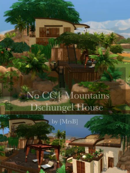 Mountains Dschungel House |CC Free By Mrsbarbiex3 Sims 4 CC