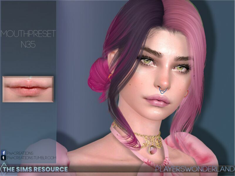 Mouthpreset N35 By Playerswonderland Sims 4 CC