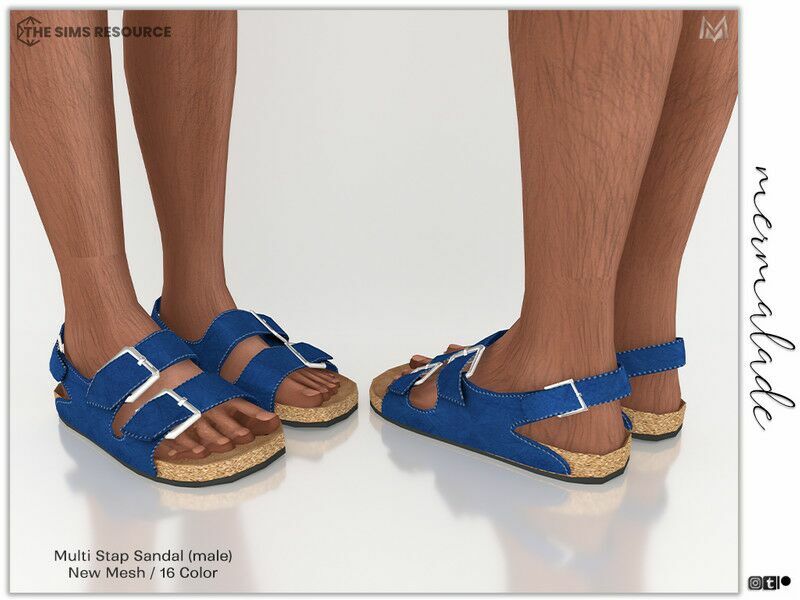 Multi Stap Sandal (Male) S222 Sims 4 CC