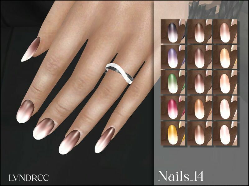 Nails_14 By Lvndrcc Sims 4 CC