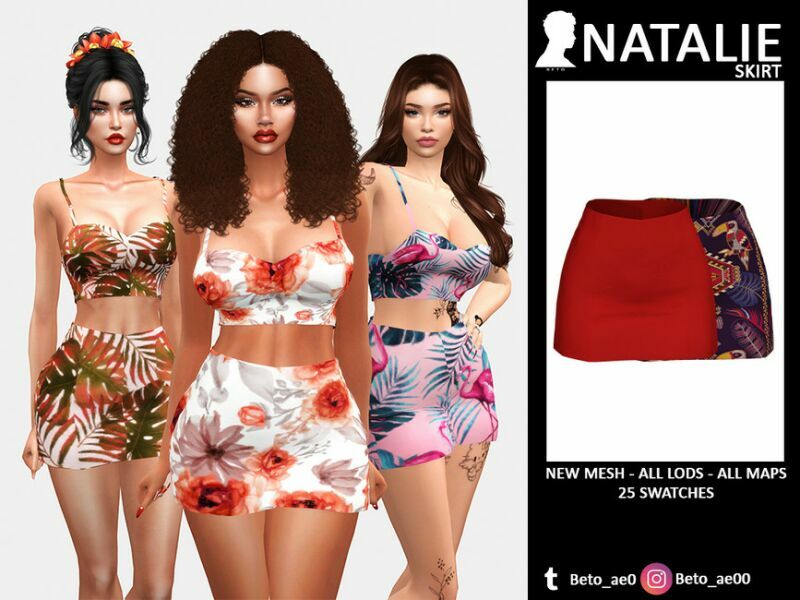 Natalie (Skirt) Sims 4 CC