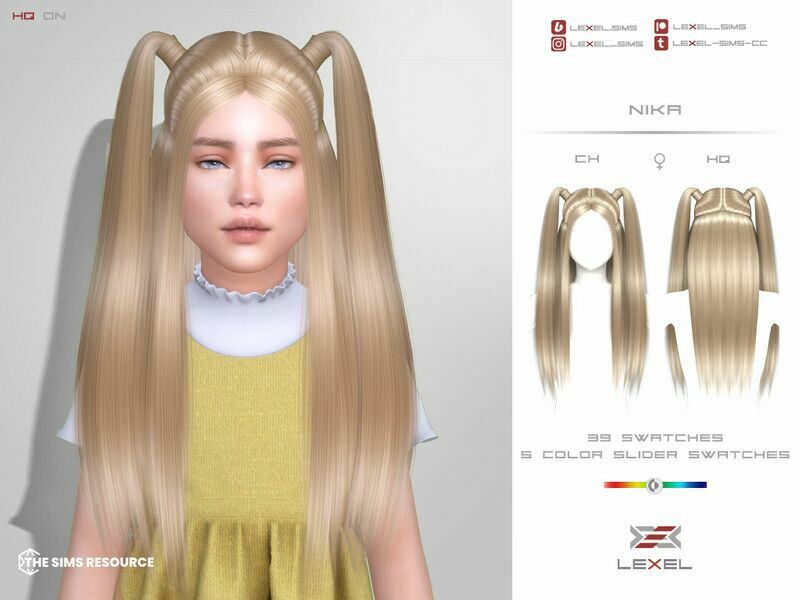 Nika – Hairstyle (Child) Sims 4 CC