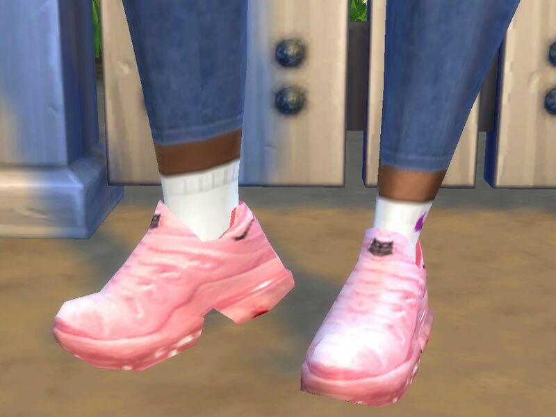 sims 4 cc nike air vapor max recolor of madlen neli sneaker by drteekaycee 2