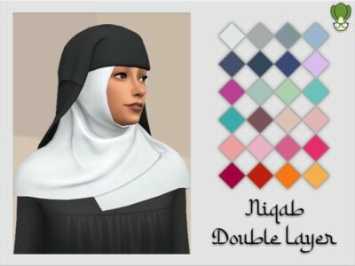 Niqab Double Layer #2 Sims 4 CC