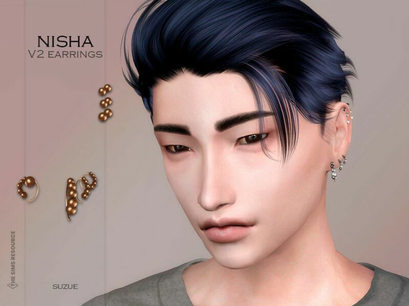 sims 4 cc nisha earrings v2 by suzue 2