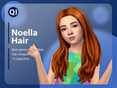 Noella Hair By Qicc Sims 4 CC