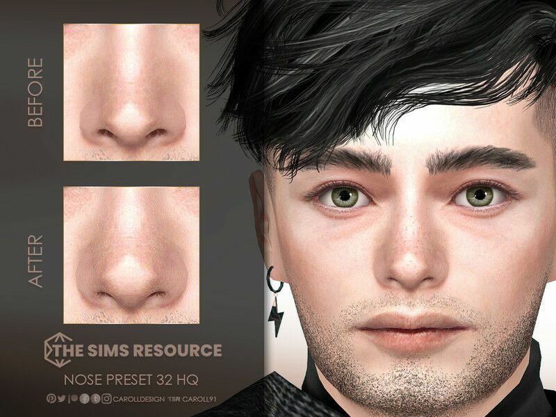 Nose Preset 32 HQ By Caroll91 Sims 4 CC