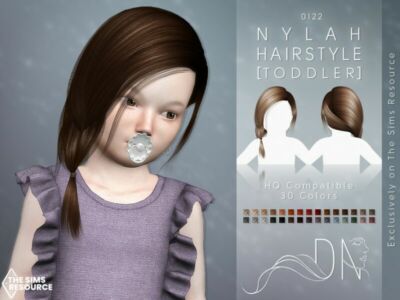 Nylah Hairstyle [Toddler] By Darknightt Sims 4 CC