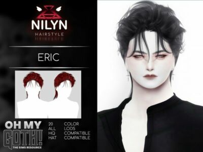 OH MY Goth Eric Hair – NEW Mesh By Nilyn Sims 4 CC