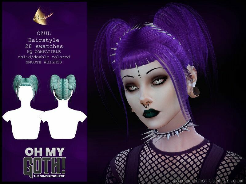 OH MY Goth – Ozul Hairstyle Sims 4 CC