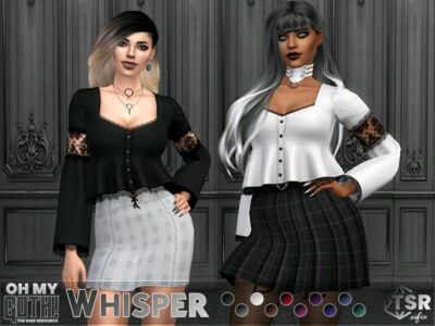 OH MY Goth – Whisper Blouse By Sifix Sims 4 CC