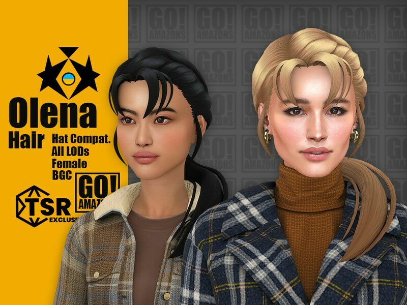 Olena Hair By Goamazons Sims 4 CC