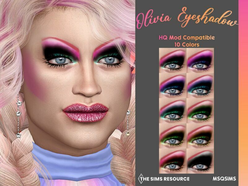 Olivia Eyeshadow By Msqsims Sims 4 CC