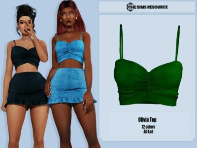 Olivia TOP By Couquett Sims 4 CC