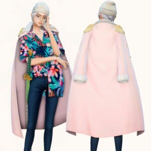 [ONE Piece]Tashigi Coat CC Sims 4 CC