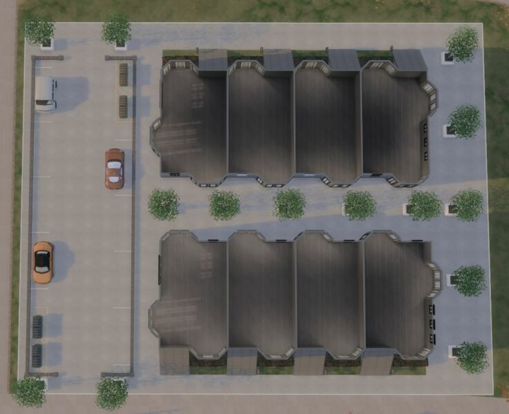 sims 4 cc oracle bay townhouses shell 8