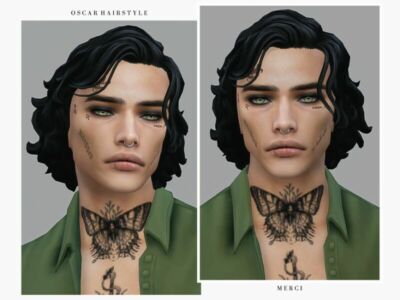 Oscar Hairstyle By ‘-Merci- Sims 4 CC