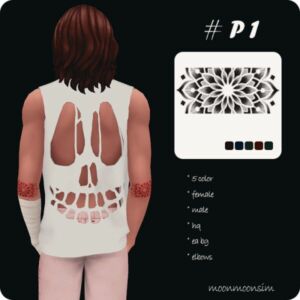 P1_Tattoo By Moonmoonsim Sims 4 CC