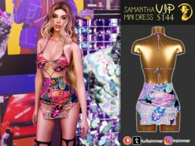 [Patreon] (Early Access) Samantha Mini Dress S144 By Turksimmer Sims 4 CC