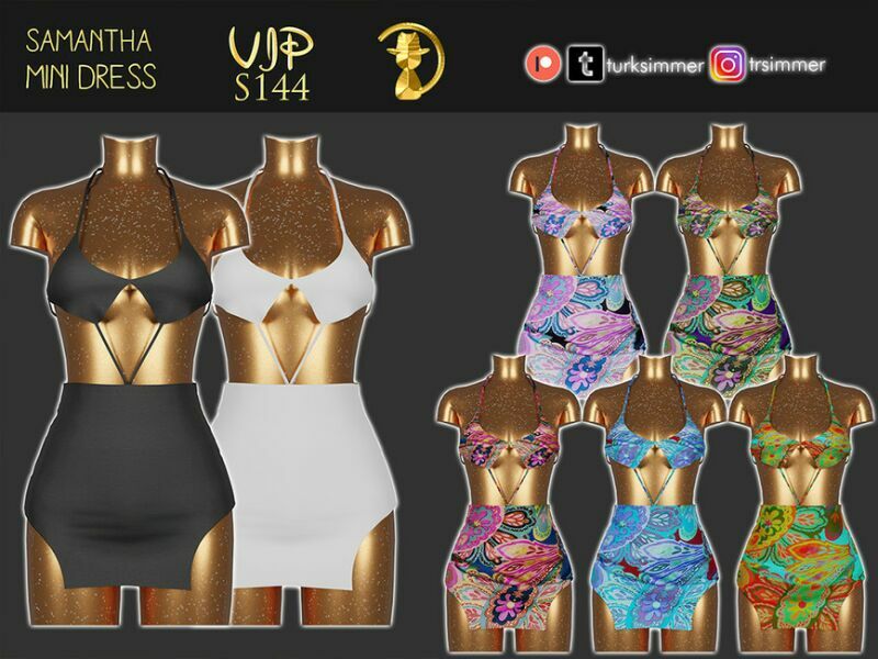 sims 4 cc patreon early access samantha mini dress s144 by turksimmer 2