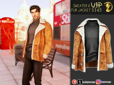 [Patreon] (Early Access) Sweater & FUR Jacket S145 By Turksimmer Sims 4 CC