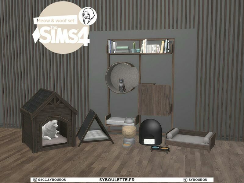 sims 4 cc patreon early release meow and woof set by syboubou 4