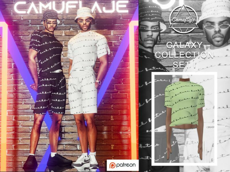 [Patreon] Galaxy Collection – SET I (T-Shirt) By Camuflaje Sims 4 CC