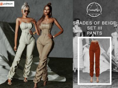 [Patreon] Shades Of Beige – SET III (Pants) By Camuflaje Sims 4 CC