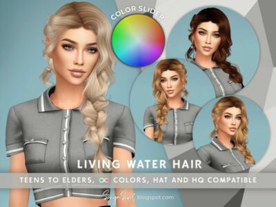 [Patreon] Sonyasims Living Water Color Slider Retexture By Sonyasimscc Sims 4 CC