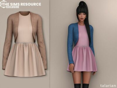 Payton Dress With Cardigan Sims 4 CC