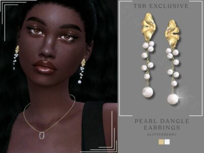 Pearl Dangle Earrings Sims 4 CC