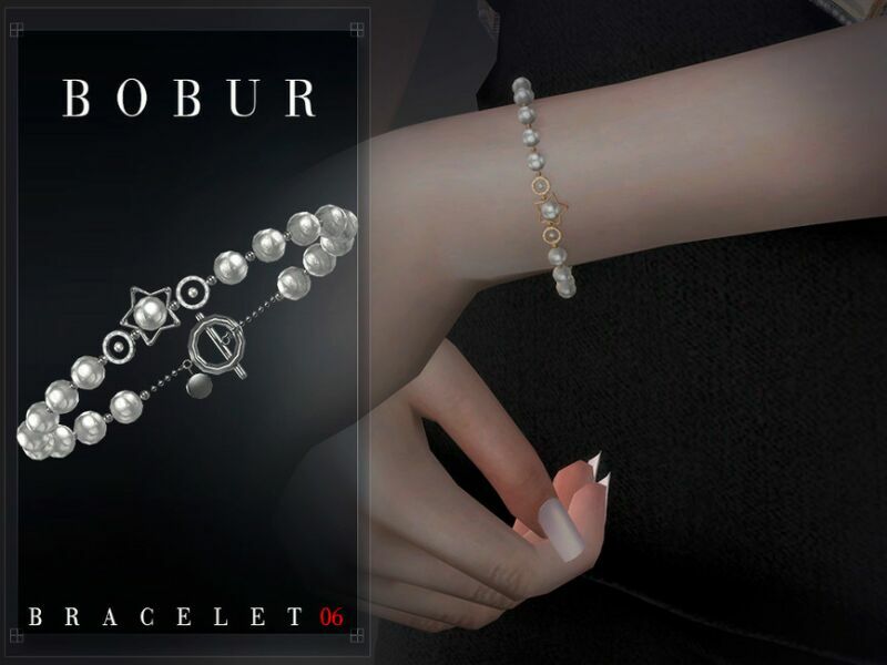 sims 4 cc pearl star bracelet by bobur3 2