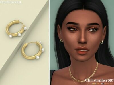 Pearlescent Earrings By Christopher067 Sims 4 CC