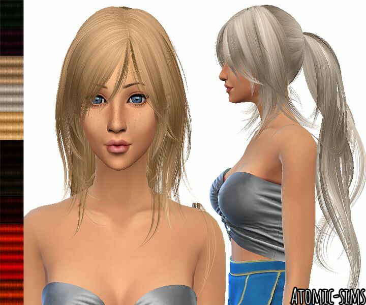 Peggyzone Hair 4385 (Juice094) Retexture By Atomic-Sims Sims 4 CC