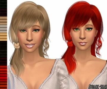 Peggyzone Hair 5935 (Juice135) Retexture By Atomic-Sims Sims 4 CC