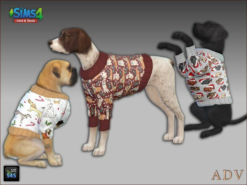 sims 4 cc pet clothing for christmas 2