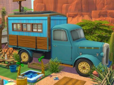 Pickup Truck Tiny Home – NO CC By Flubs79 Sims 4 CC