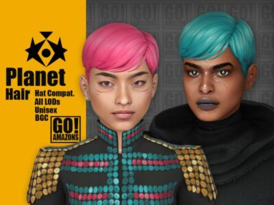 Planet Hair By Goamazons Sims 4 CC