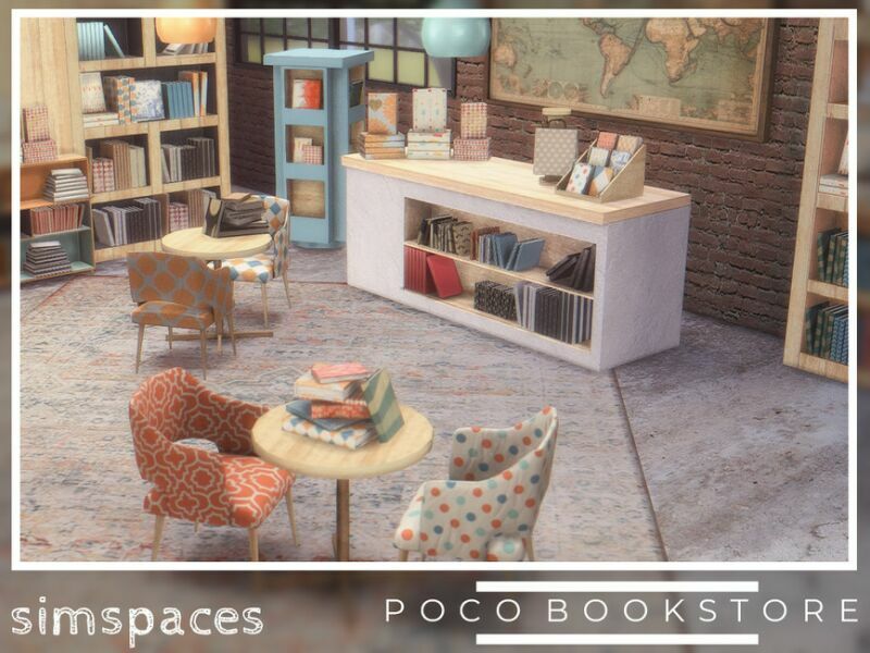 sims 4 cc poco bookstore part 2 by simspaces 3