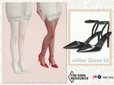 Pointed Leather High Heels / 62 By Arltos Sims 4 CC