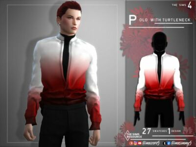 Polo With Turtleneck By Mazero5 Sims 4 CC