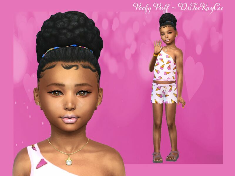 Poofy Puffy Hair ~ Base Compatible By Drteekaycee Sims 4 CC