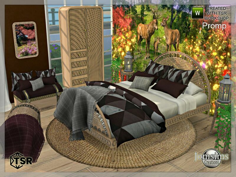 sims 4 cc promp bedroom by jomsims 2