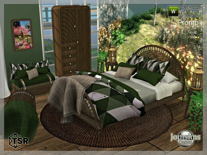 sims 4 cc promp bedroom by jomsims 3