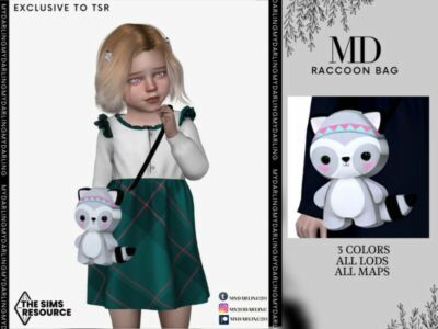 Raccoon BAG Toddler By Mydarling20 Sims 4 CC