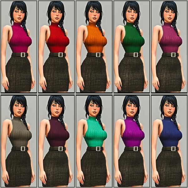 sims 4 cc rachel office formal wear 3